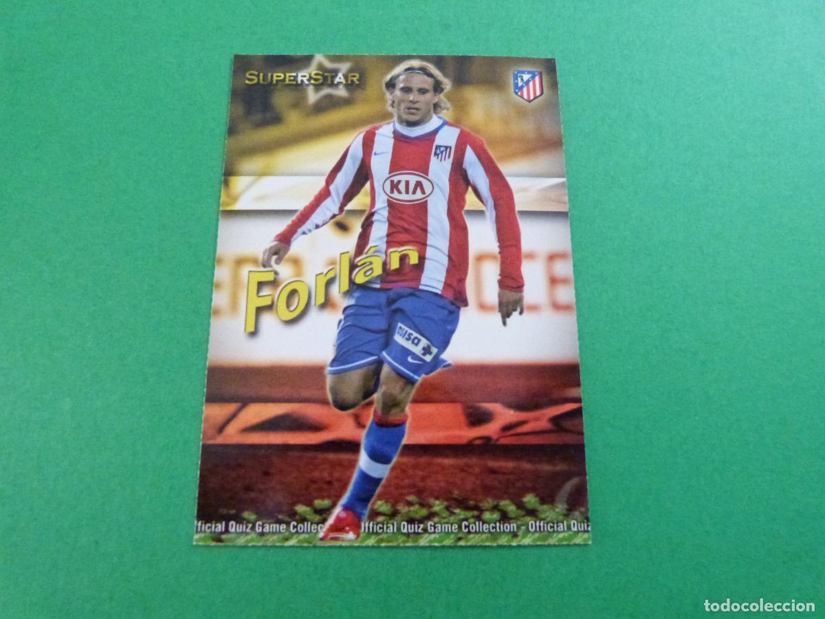 Cromos de f&uacute;tbol: TRADING CARD FUTBOL FORLAN ATLETICO MADRID MATE N&ordm; 108 FICHAS LIGA MUNDICROMO 2009-2010/09-10