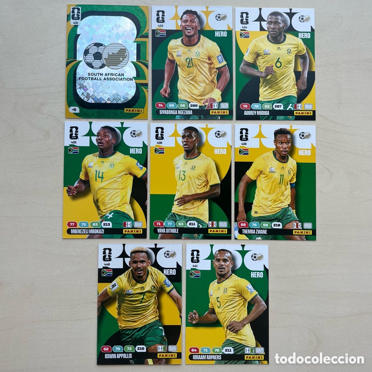 Figurine di Calcio: Lote 8 cartas Sudafrica Adrenalyn XL Mundial 2026