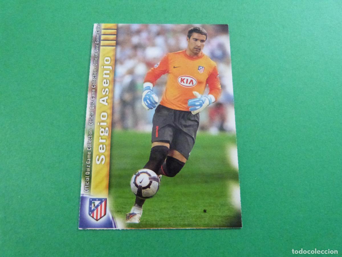Cromos de f&uacute;tbol: TRADING CARD FUTBOL SERGIO ASENJO ATLETICO MADRID N&ordm; 85 FICHAS LIGA MUNDICROMO 2009-2010