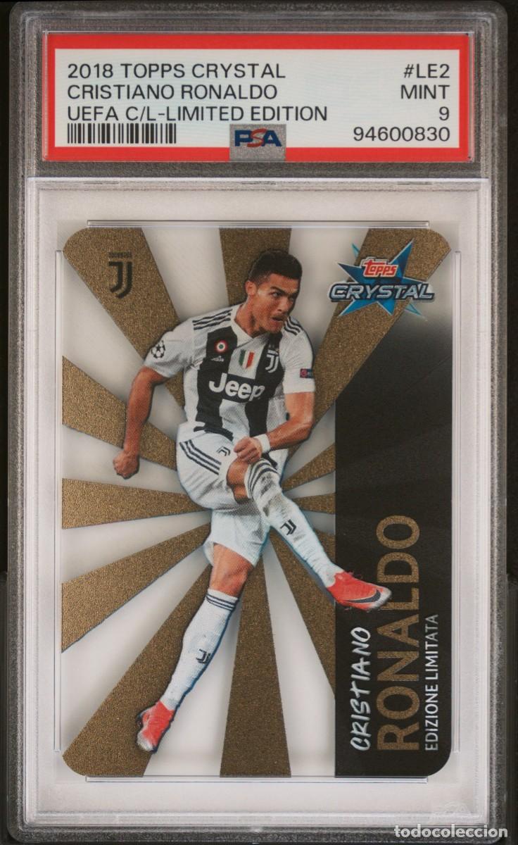 Cromos de f&uacute;tbol: Cristiano Ronaldo #LE2 Topps Crystal UEFA C/L Edicion Limitada 2018 Psa 9