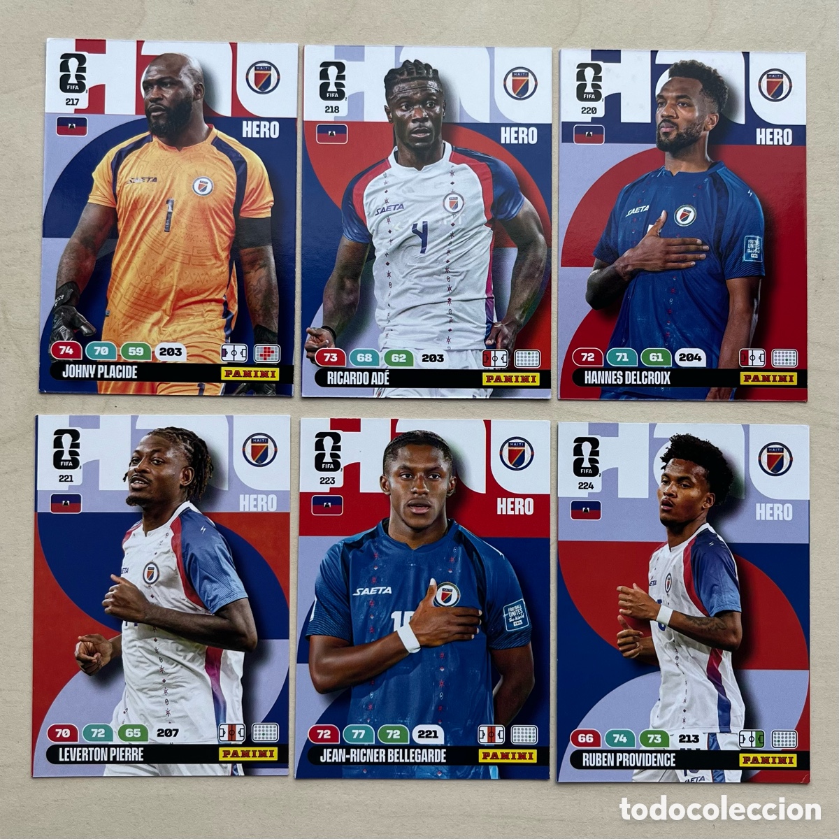 Cromos de f&uacute;tbol: Lote 6 cartas Haiti Adrenalyn XL Mundial 2026