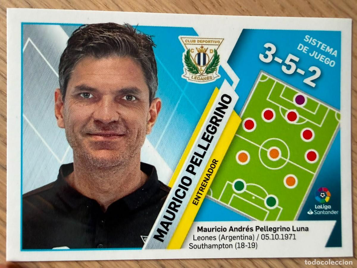 Football Stickers: 22 PELLEGRINO ENTRENADOR LEGANES 19 20 2019 2020 LIGA SANTANDER COLECCIONES ESTE SIN PEGAR STICKER