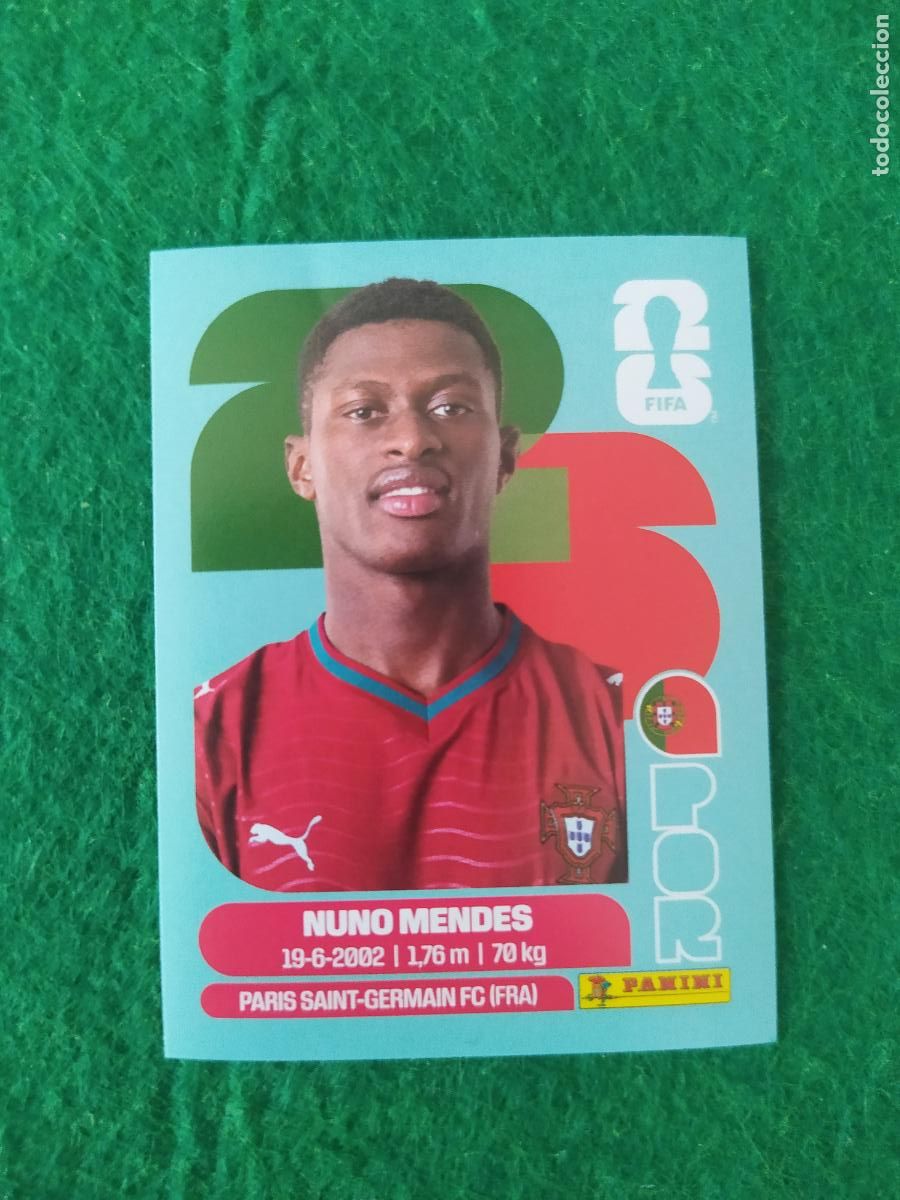 Cromos de f&uacute;tbol: OFFICIAL STICKER COLLECTION WORLD CUP MUNDIAL 2026 - PORTUGAL N&ordm; 7 NUNO MENDES