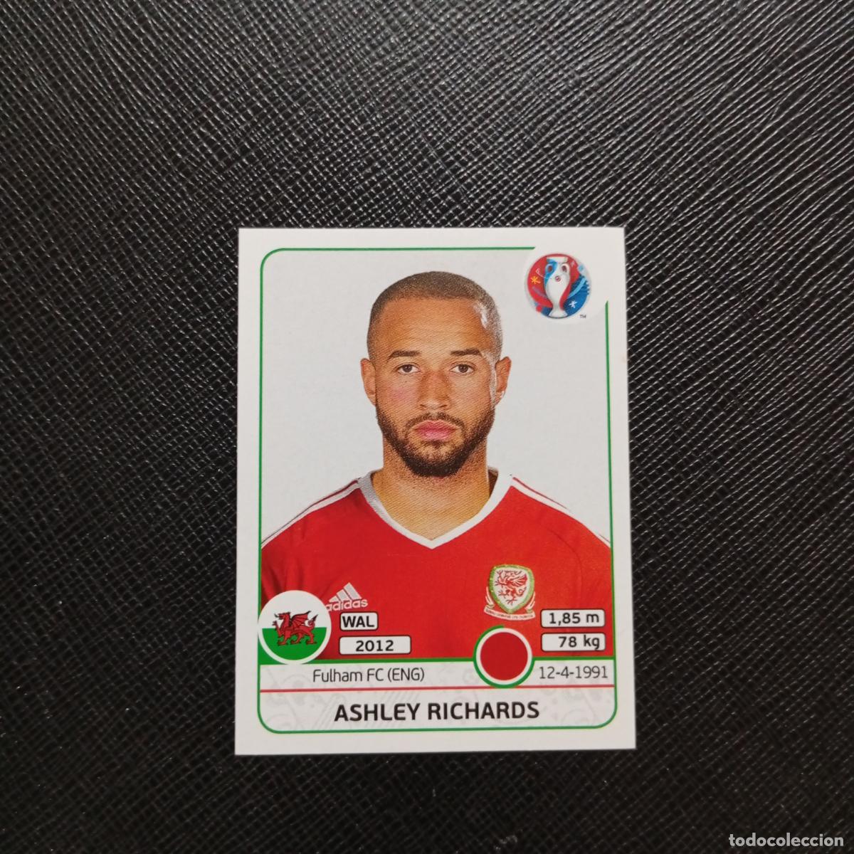 Football Stickers: 187 ASHLEY RICHARDS GALES PANINI EURO EUROCOPA FRANCIA 2016 CROMO FUTBOL 16 - SIN PEGAR