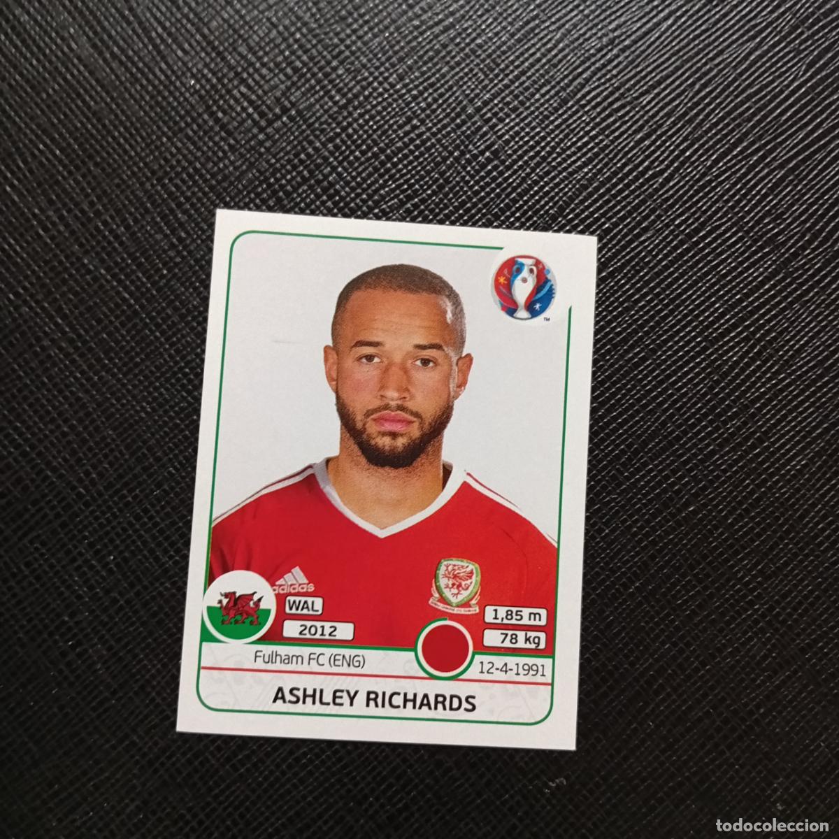 Football Stickers: 187 ASHLEY RICHARDS GALES PANINI EURO EUROCOPA FRANCIA 2016 CROMO FUTBOL 16 - SIN PEGAR