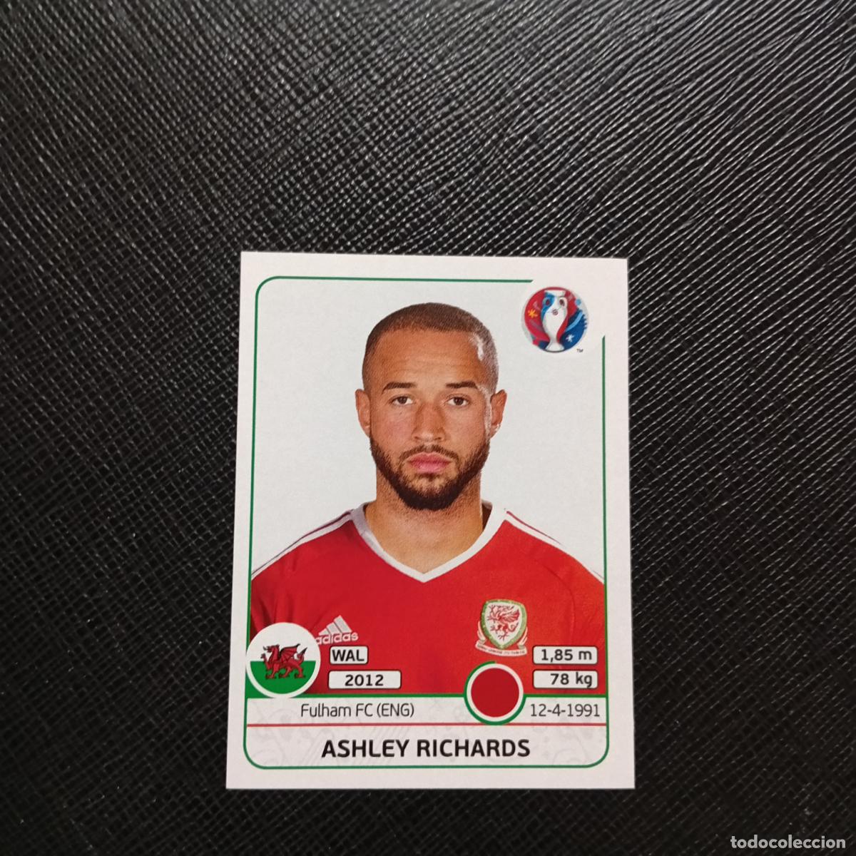 Football Stickers: 187 ASHLEY RICHARDS GALES PANINI EURO EUROCOPA FRANCIA 2016 CROMO FUTBOL 16 - SIN PEGAR