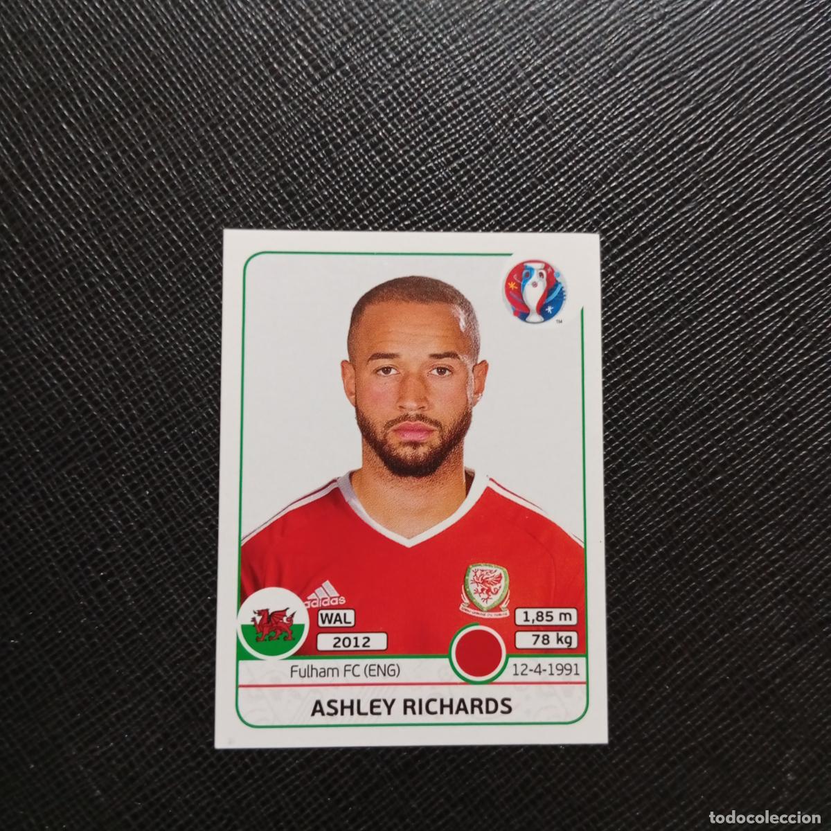 Football Stickers: 187 ASHLEY RICHARDS GALES PANINI EURO EUROCOPA FRANCIA 2016 CROMO FUTBOL 16 - SIN PEGAR