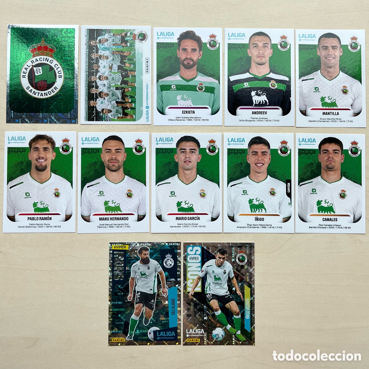 Cromos de Futebol: Lote 12 cromos Racing Santander Liga Hypermotion 2025-26