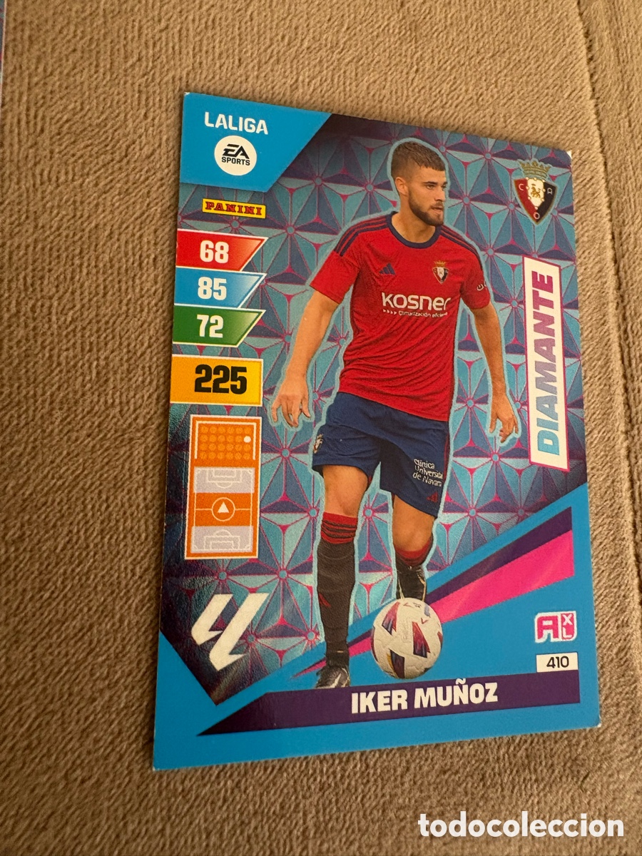 Fu&szlig;ball-Sticker: 410 IKER MU&Ntilde;OZ OSASUNA DIAMANTE FICHAS ALBUM ADRENALYN XL 2023 2024 23 24