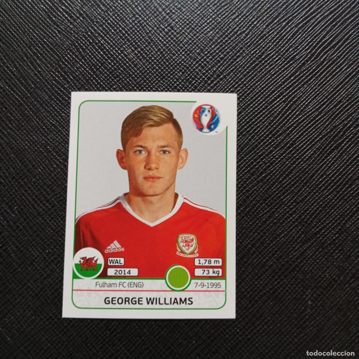 Fu&szlig;ball-Sticker: 196 GEORGE WILLIAMS GALES PANINI EURO EUROCOPA FRANCIA 2016 CROMO FUTBOL 16 - SIN PEGAR