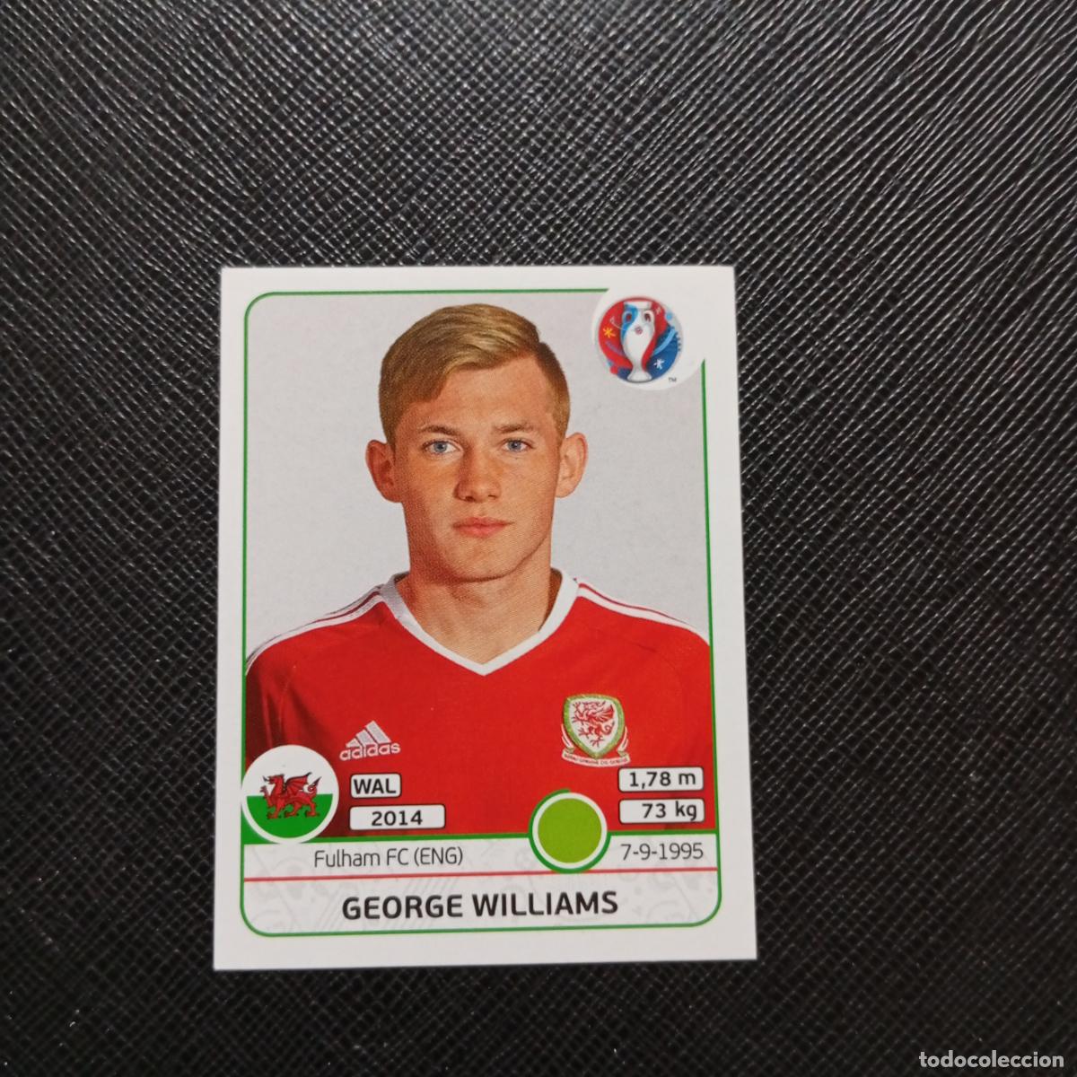 Fu&szlig;ball-Sticker: 196 GEORGE WILLIAMS GALES PANINI EURO EUROCOPA FRANCIA 2016 CROMO FUTBOL 16 - SIN PEGAR B