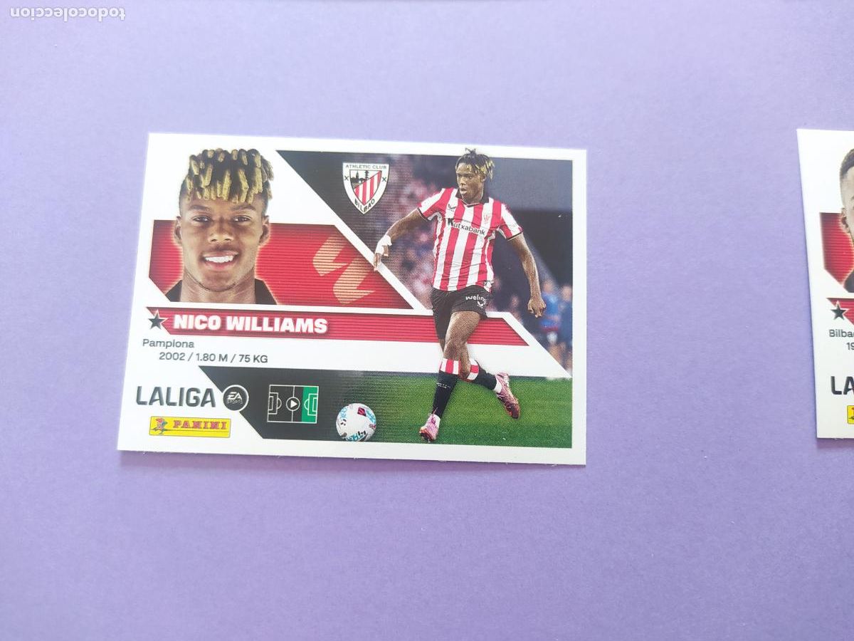 Cromos de f&uacute;tbol: LIGA ESTE 2026 2027 26 27 NUEVO - ATHLETIC CLUB DE BILBAO N&ordm; 18 NICO WILLIAMS