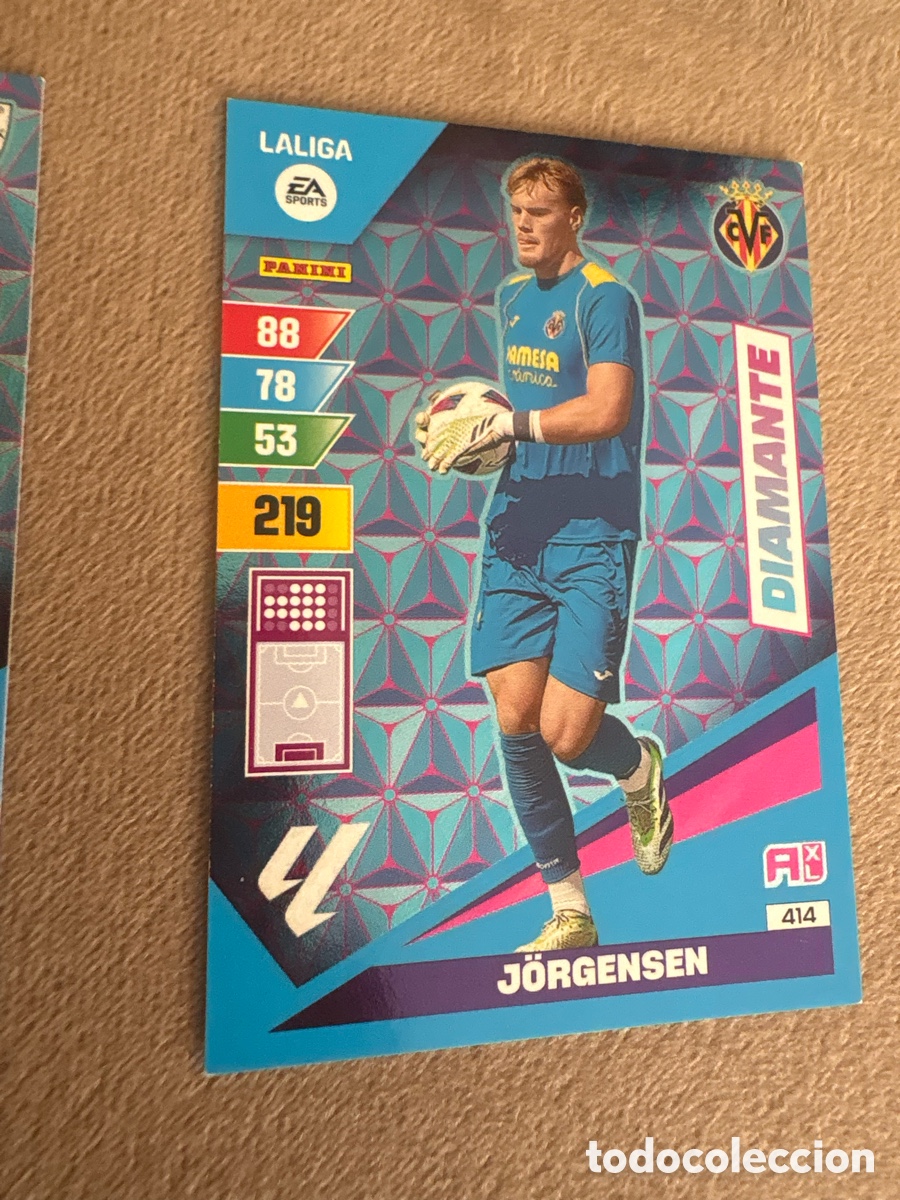 Cromos de f&uacute;tbol: Adrenalyn 23/24. 414- J&ouml;rgensen. Villarreal. Diamante.