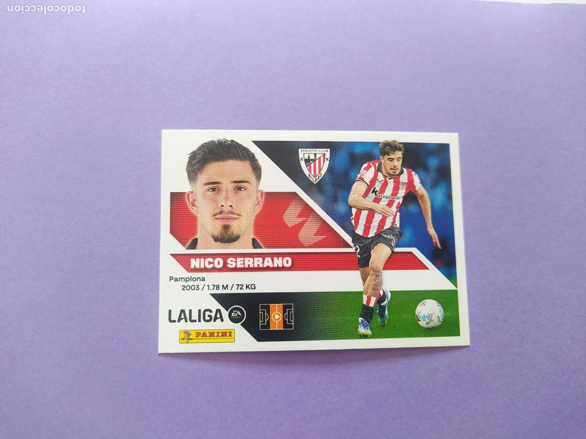 Fu&szlig;ball-Sticker: LIGA ESTE 2026 2027 26 27 NUEVO - ATHLETIC CLUB DE BILBAO N&ordm; 15 NICO SERRANO