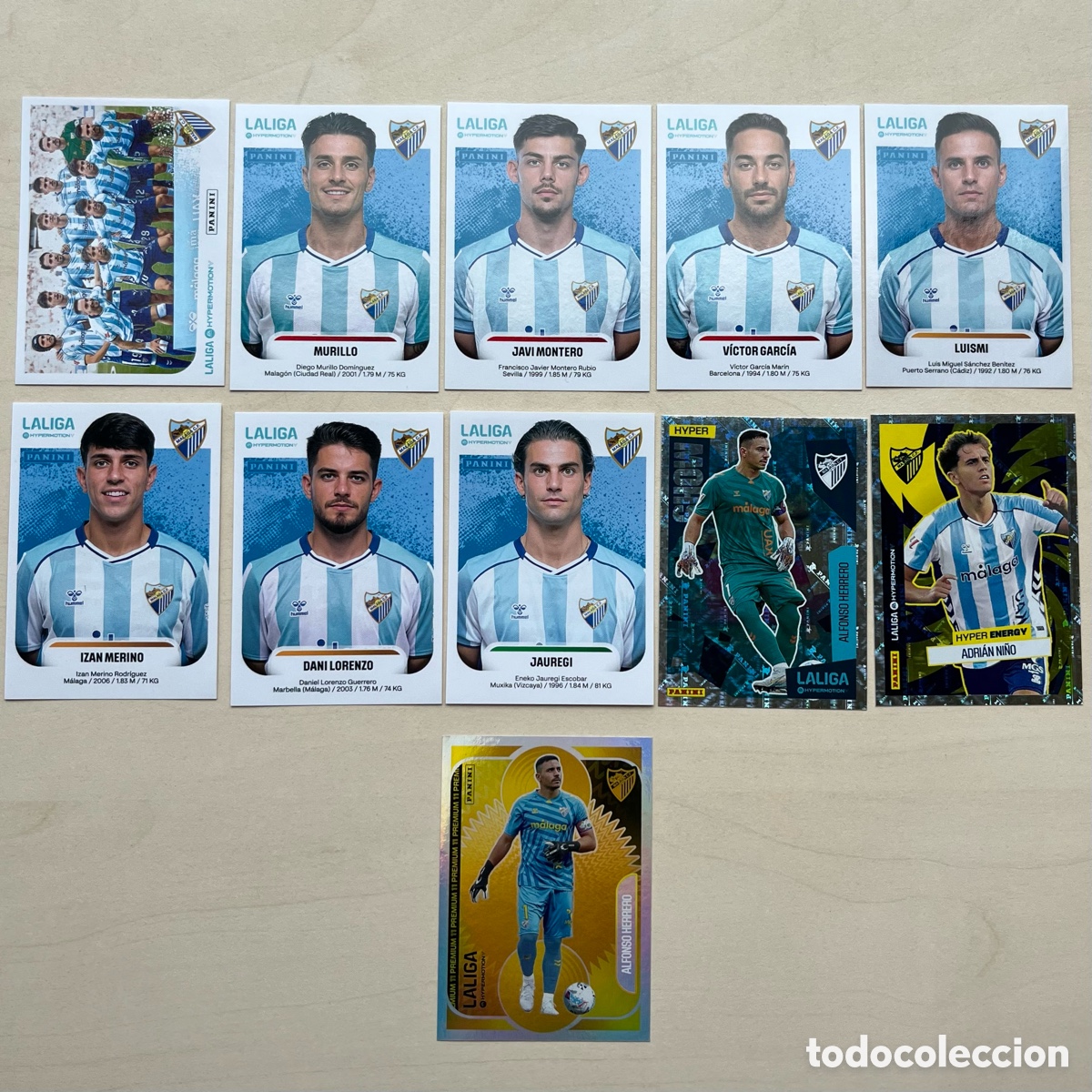 Fu&szlig;ball-Sticker: Lote 11 cromos M&aacute;laga Liga Hypermotion 2025-26
