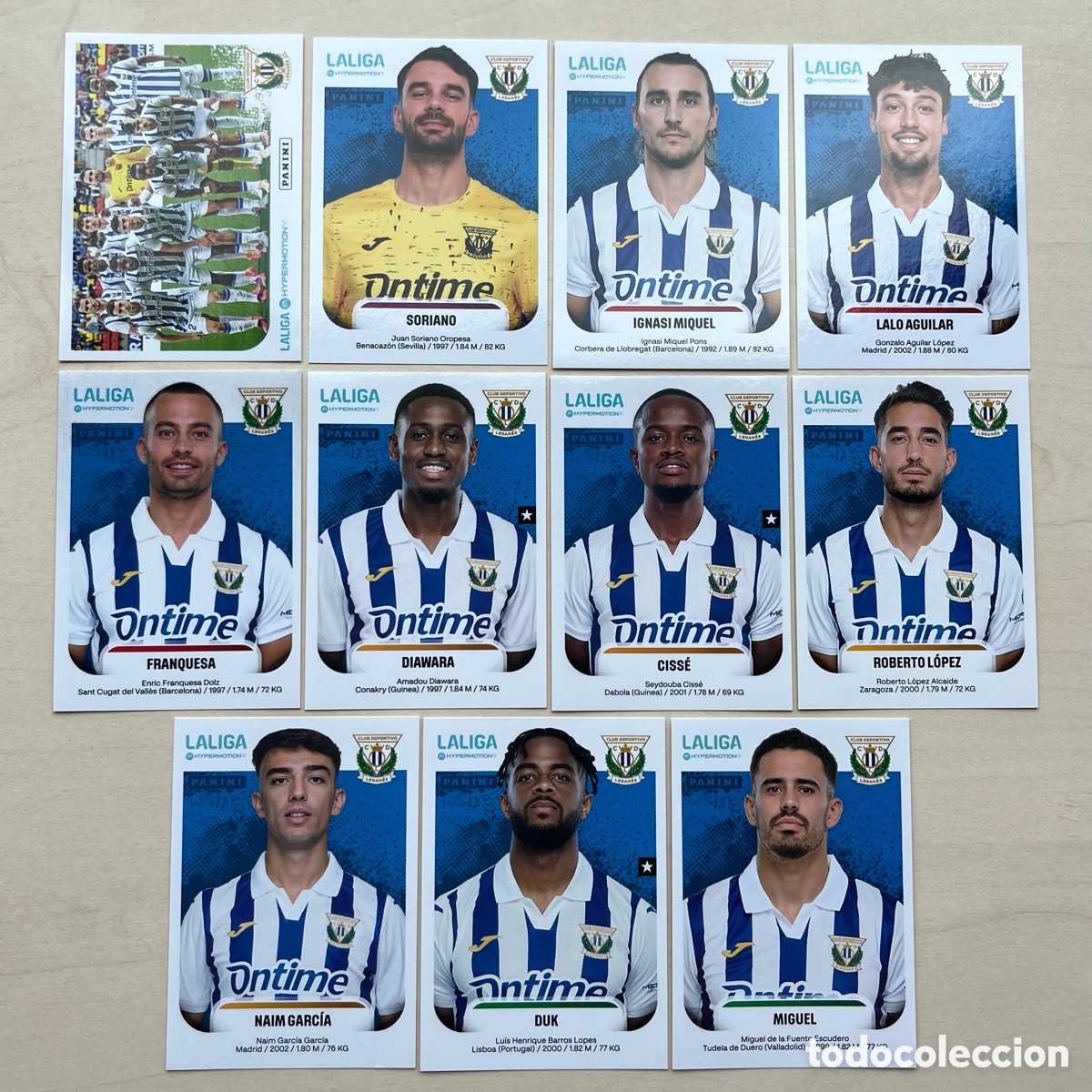 Cromos de Futebol: Lote 11 cromos Legan&eacute;s Liga Hypermotion 2025-26