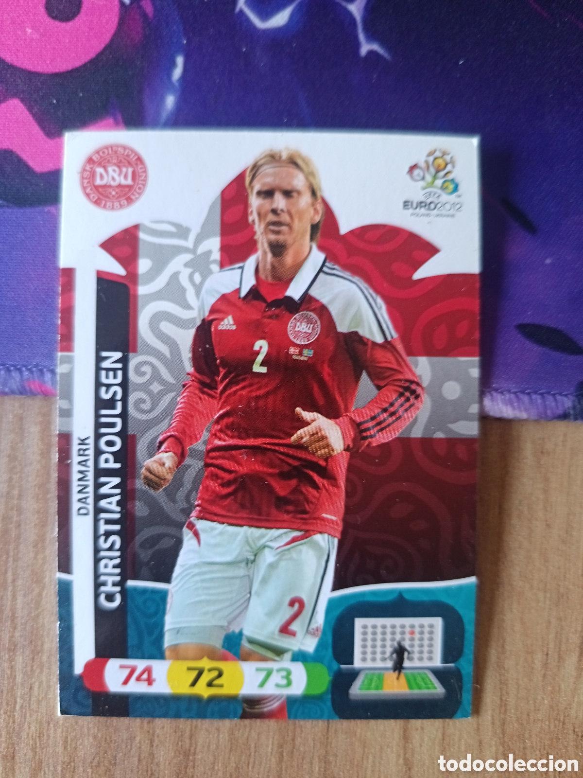 Cromos de f&uacute;tbol: Christian Poulsen UEFA EURO 2012 EURO2012 POLONIA UCRANIA ADRENALYN XL PANINI