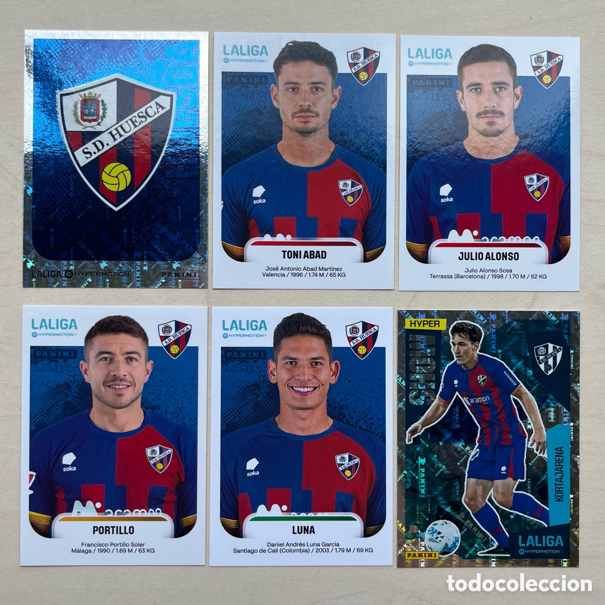 Cromos de Futebol: Lote 6 cromos Huesca Liga Hypermotion 2025-26