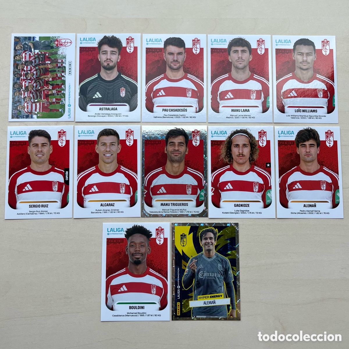 Cromos de Futebol: Lote 12 cromos Granada Liga Hypermotion 2025-26