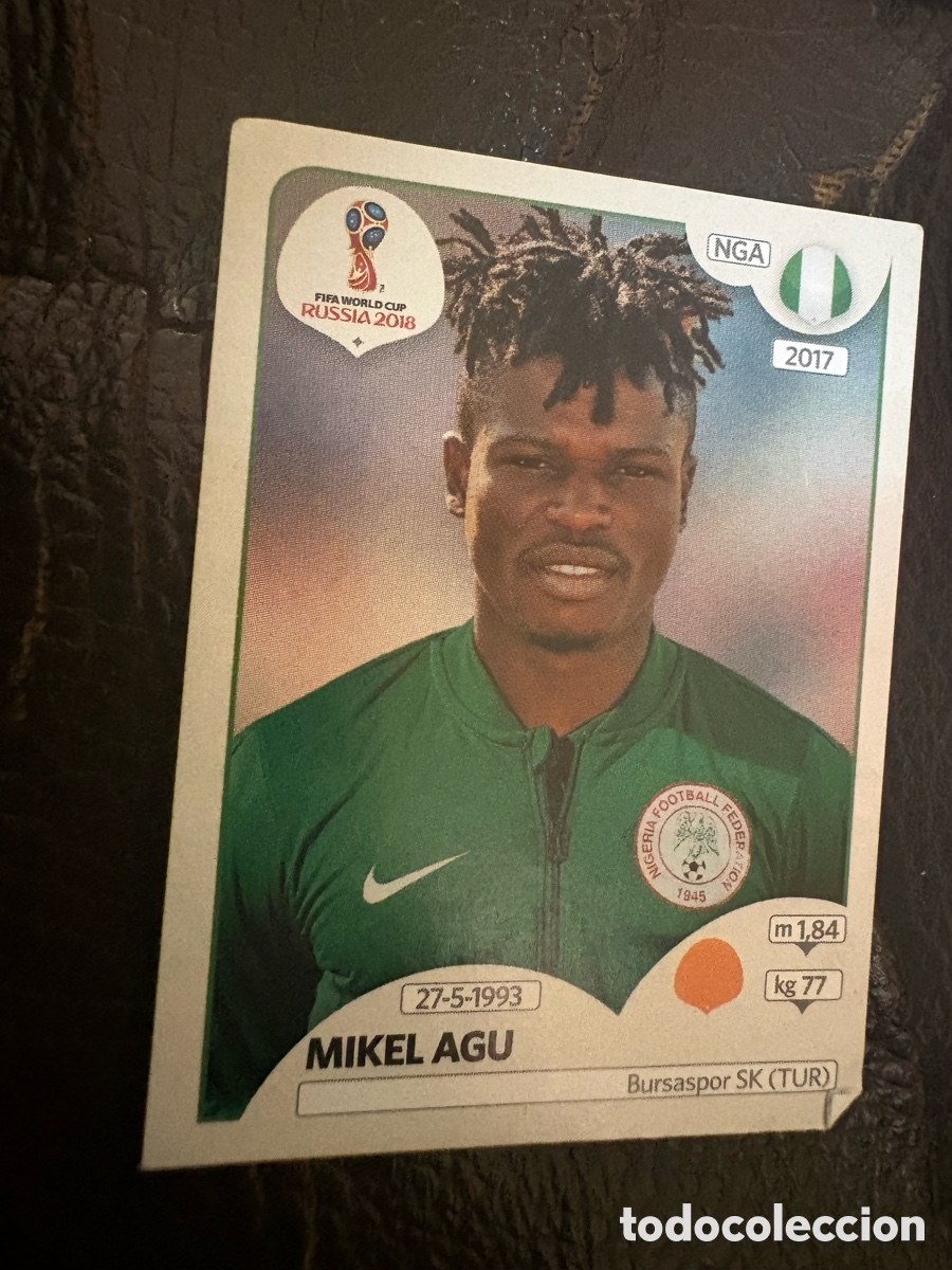 Figurine di Calcio: 345 MIKEL AGU NIGERIA PANINI WORLD MUNDIAL RUSSIA RUSIA 2018 FUTBOL 18 - SIN PEGAR - CJ1