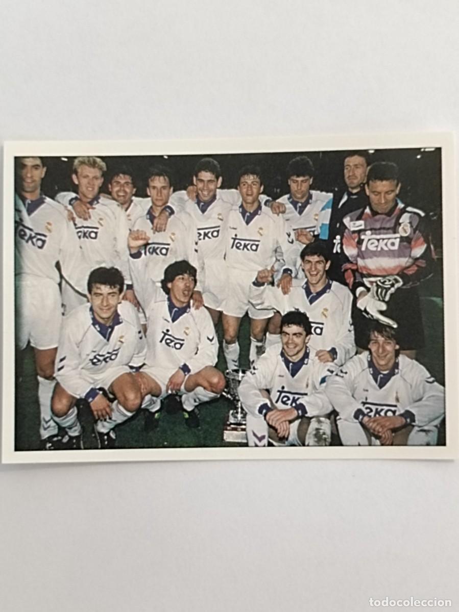 Cromos de f&uacute;tbol: #62 EQUIPO 1992/1993 COLECCION REAL MADRID 95/96 PANINI