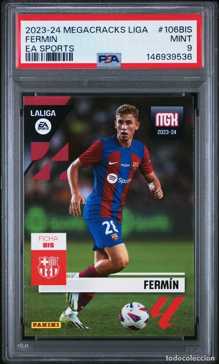 Figurine di Calcio: Rookie Fermin Lopez #106BIS FC Barcelona Panini Megacracks 2023 24 PSA 9