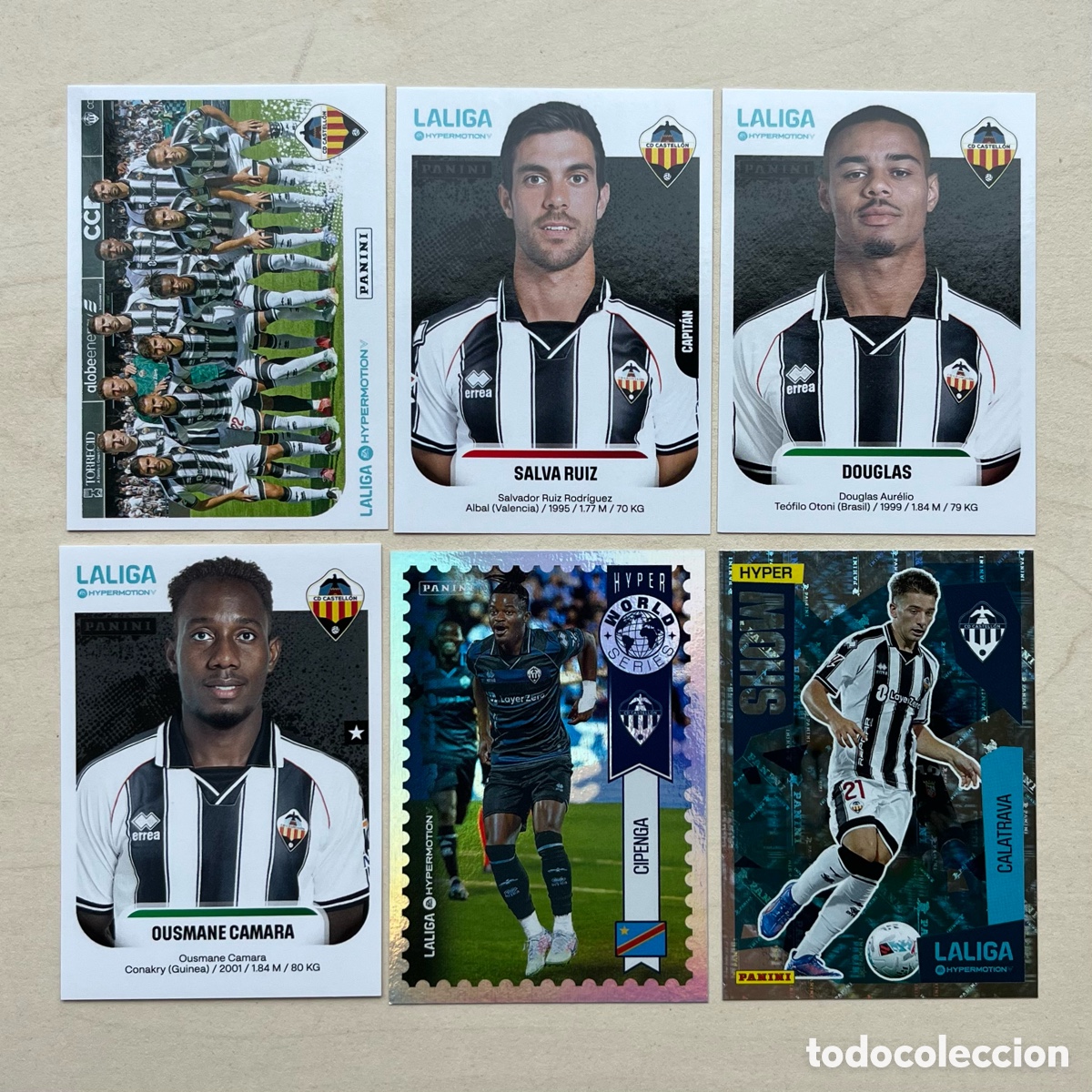 Cromos de Futebol: Lote 6 cromos Castell&oacute;n Liga Hypermotion 2025-26