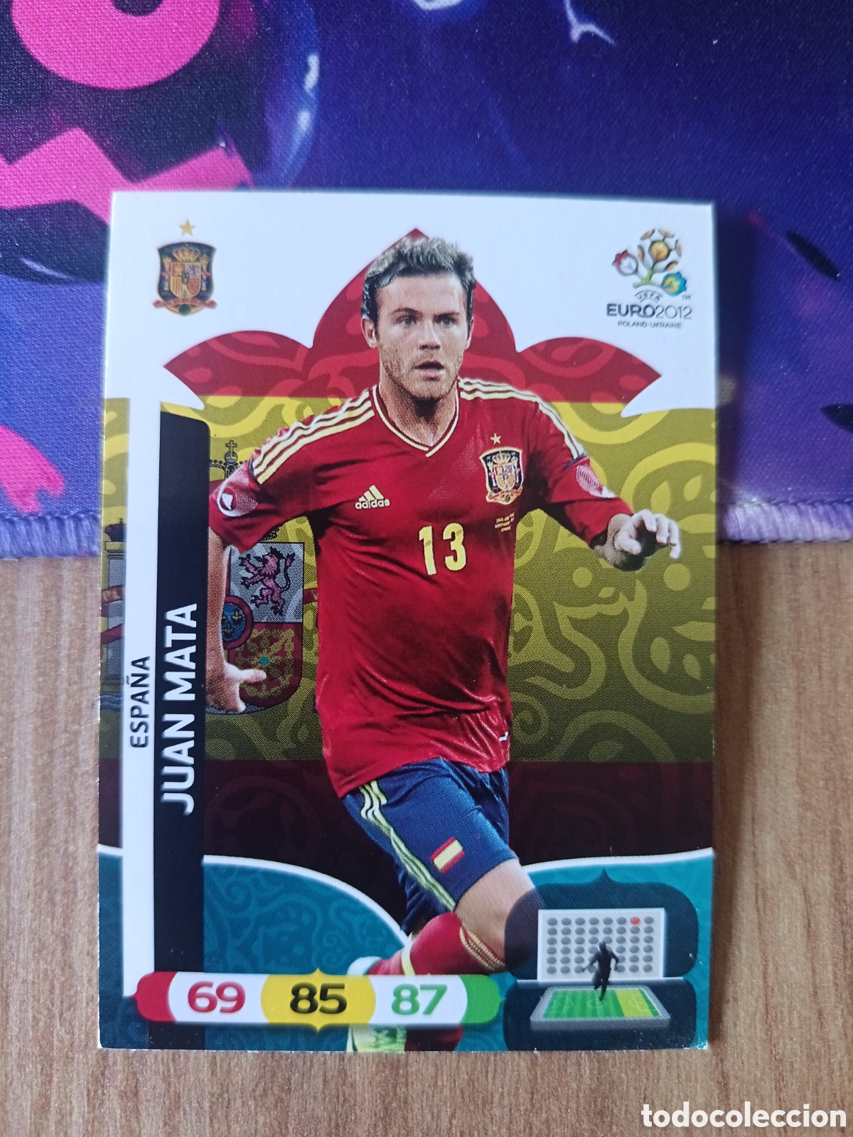 Fu&szlig;ball-Sticker: Juan Mata UEFA EURO 2012 EURO2012 POLONIA UCRANIA ADRENALYN XL PANINI