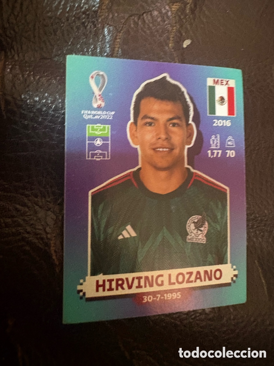 Cromos de f&uacute;tbol: MEX 20 HIRVING LOZANO (MEXICO) MUNDIAL QATAR 2022 PANINI
