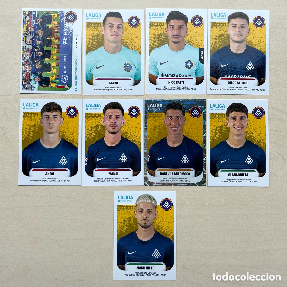Cromos de Futebol: Lote 9 cromos Andorra Liga Hypermotion 2025-26
