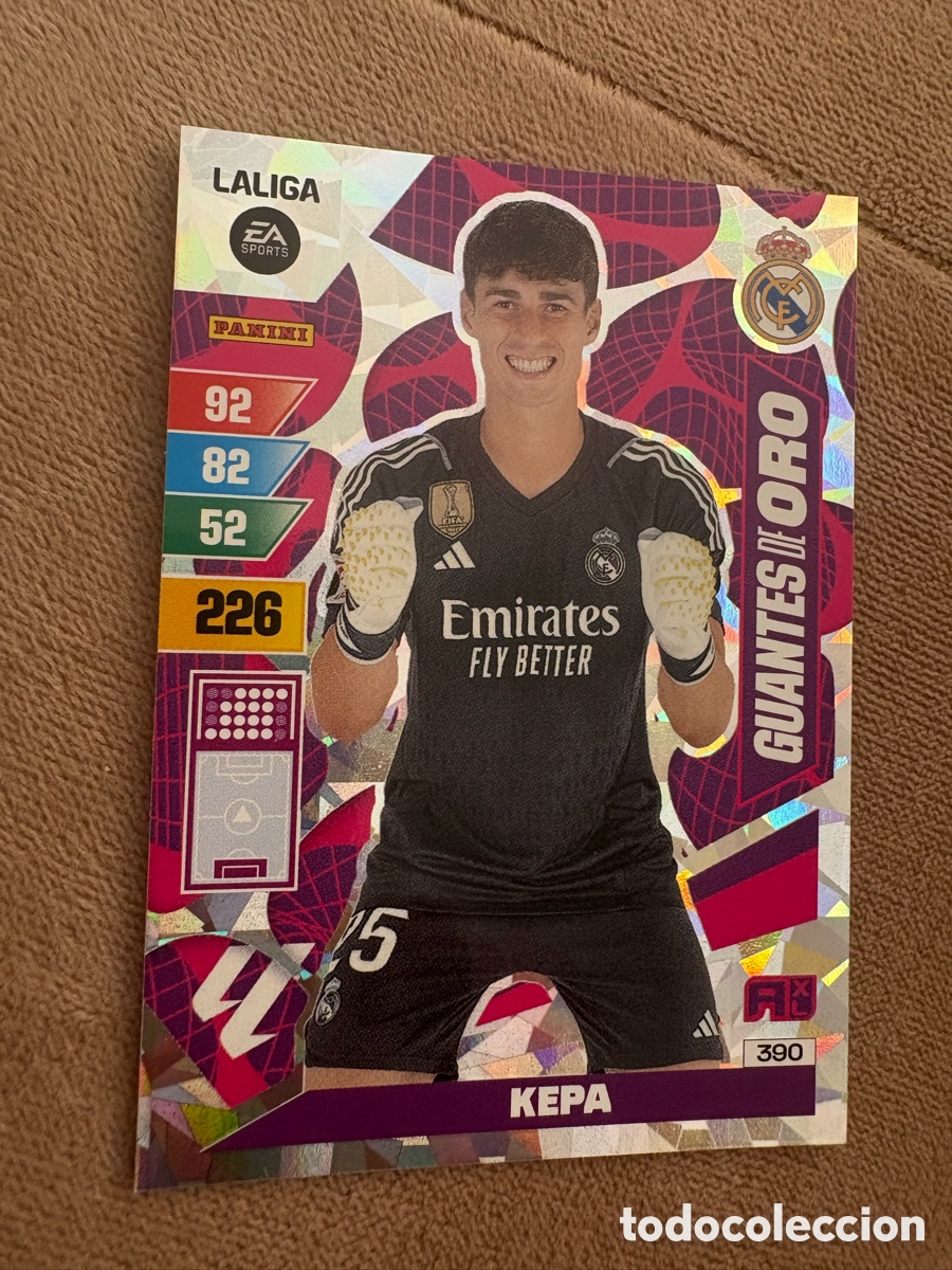 Cromos de f&uacute;tbol: Adrenalyn XL Guantes de Oro 390 KEPA 2023-24 23 24
