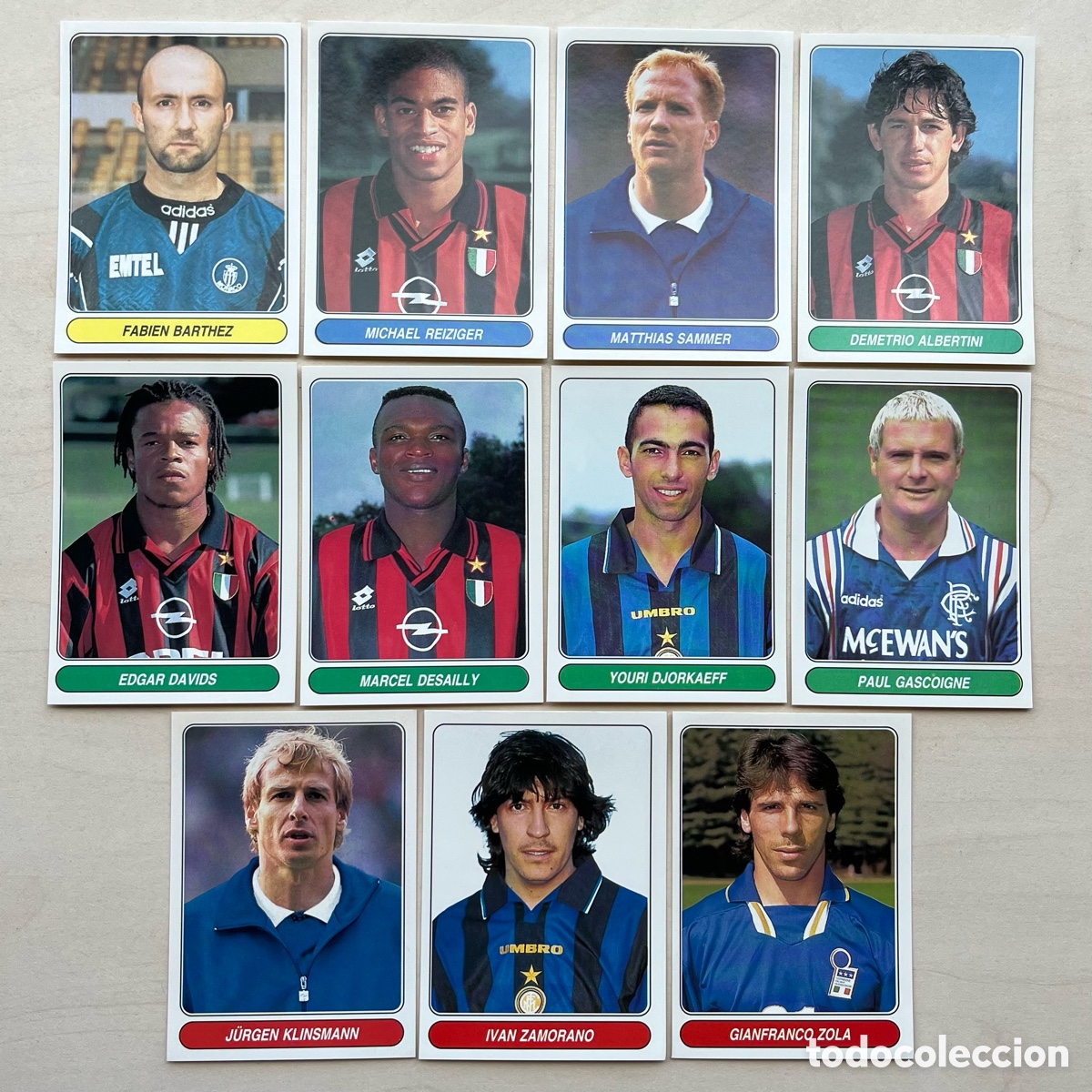 Football Stickers: Lote 11 cromos Panini European Stars 1996-97