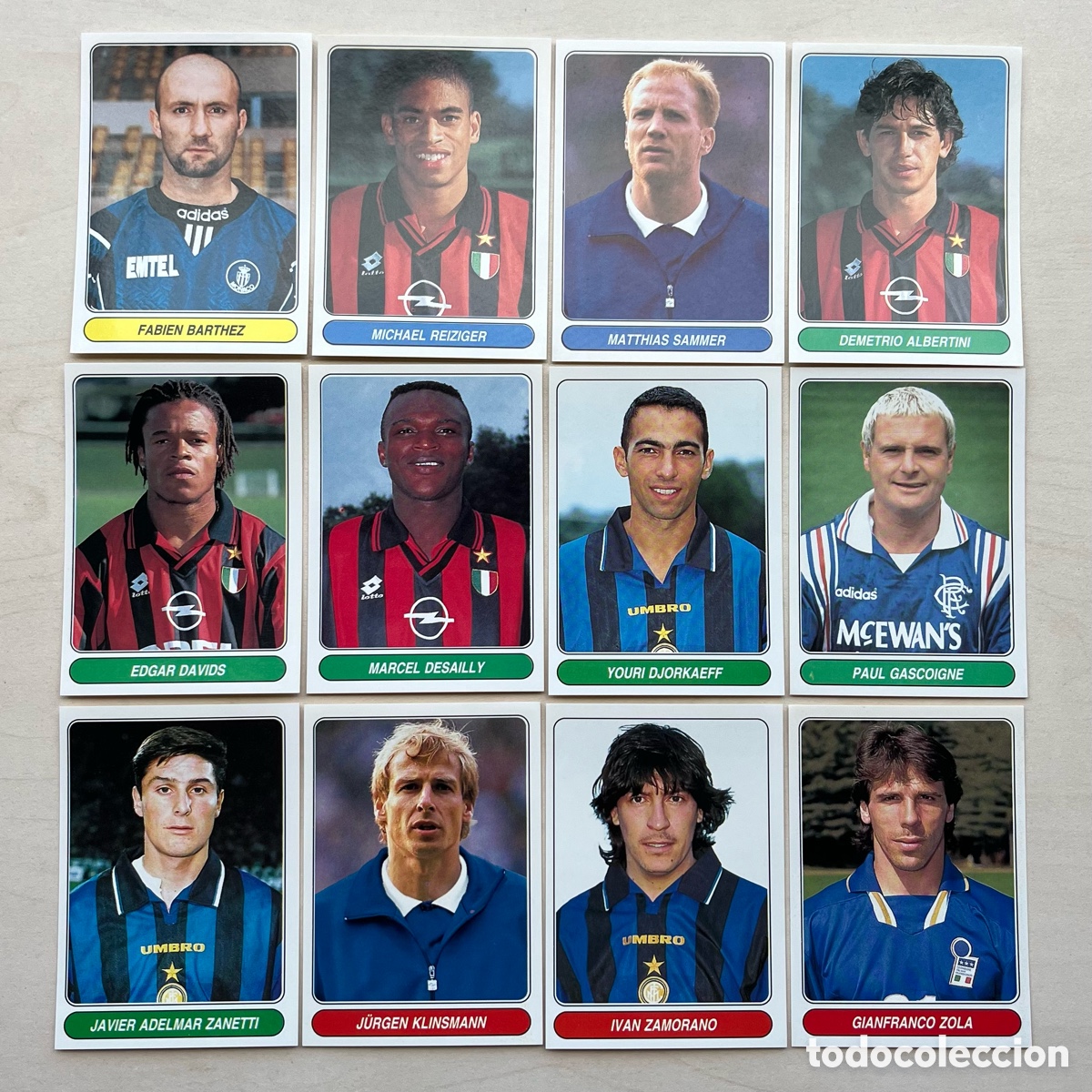 Football Stickers: Lote 12 cromos Panini European Stars 1996-97