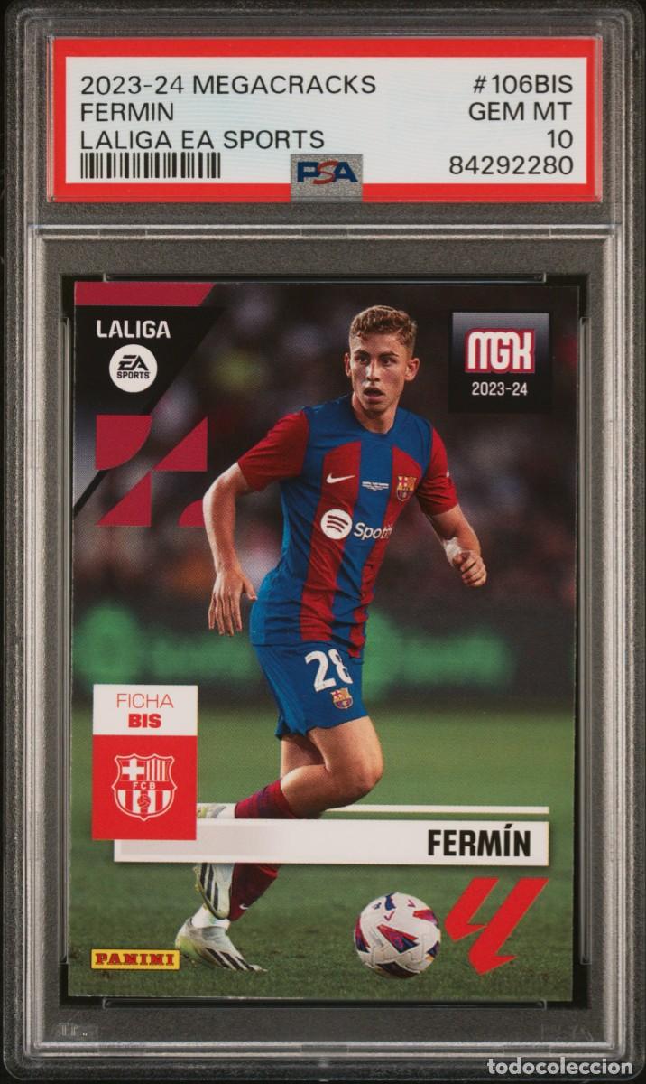 Cromos de Futebol: Rookie Fermin Lopez #106BIS FC Barcelona Panini Megacracks 2023 24 PSA 10