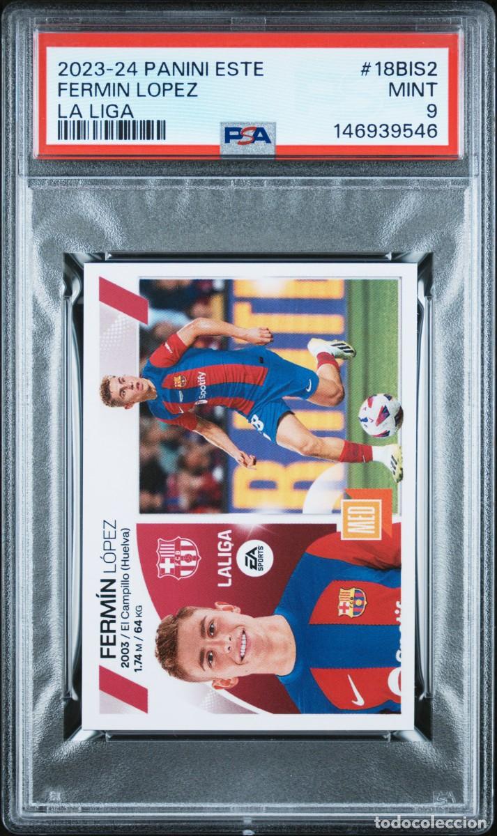 Figurine di Calcio: Rookie Fermin Lopez #18BIS2 FC Barcelona Panini Liga Este 2023 2024 PSA 9