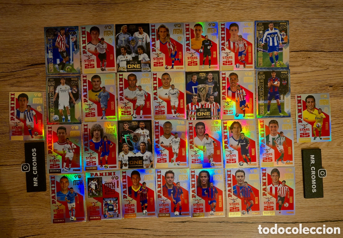 Cromos de f&uacute;tbol: Lote 30 cards megacracks 26-27