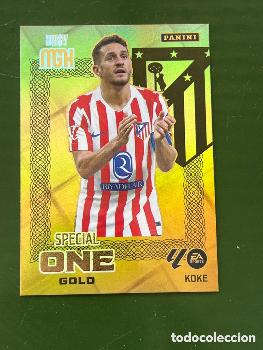 Cromos de f&uacute;tbol: Koke Special one gold