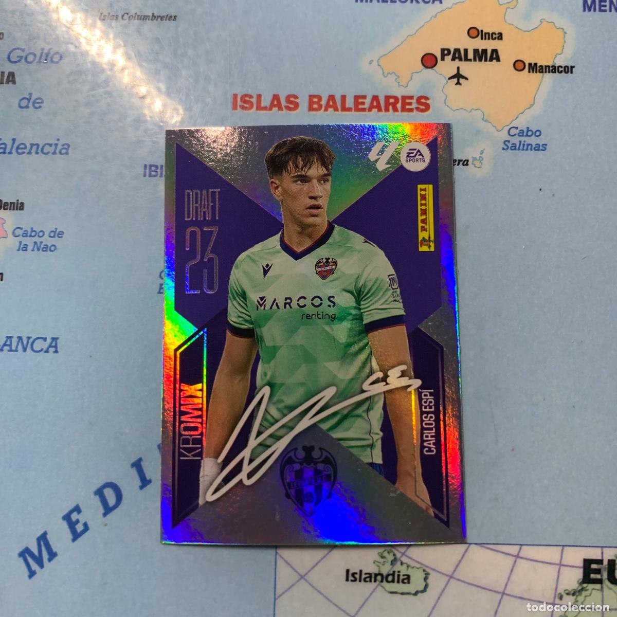 Cromos de f&uacute;tbol: Carlos Espi draft 23 Kromix n&uacute;mero k4 Del Levante cromo de la liga este 26-27 2026-2027