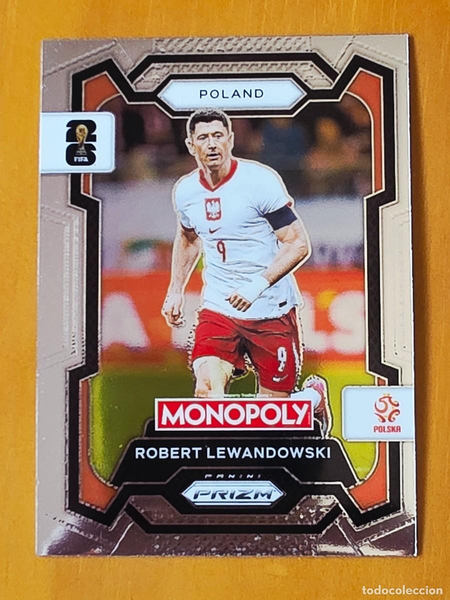 Cromos de f&uacute;tbol: No. 84 Robert Lewandowski, Polonia, Panini Prizm World Cup 2026 Monopoly Mundial 26