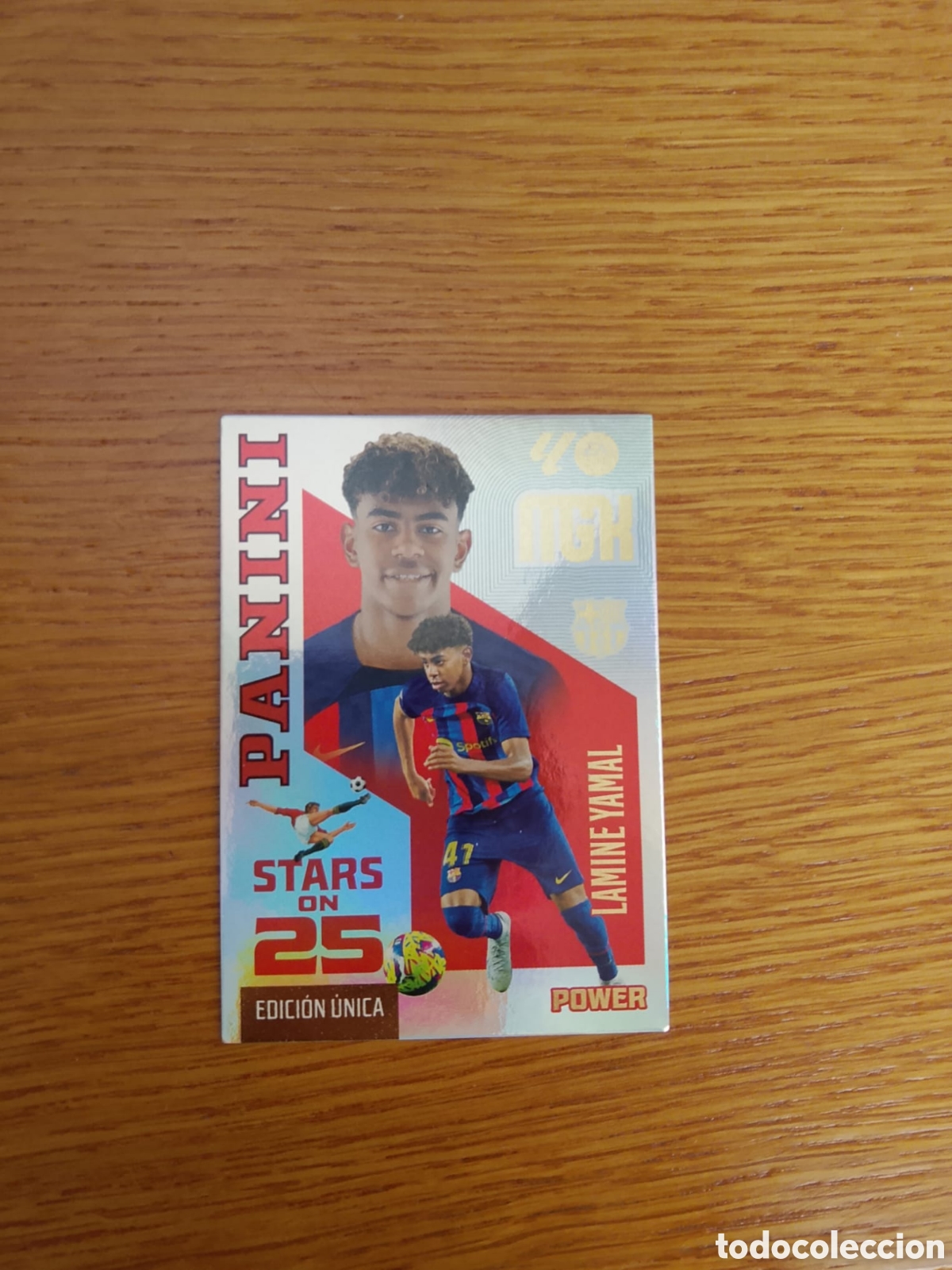 Cromos de f&uacute;tbol: 449 P LAMINE YAMAL STARS ON 25 POWER MEGACRACKS 26 27 2026 2027 MGK PANINI