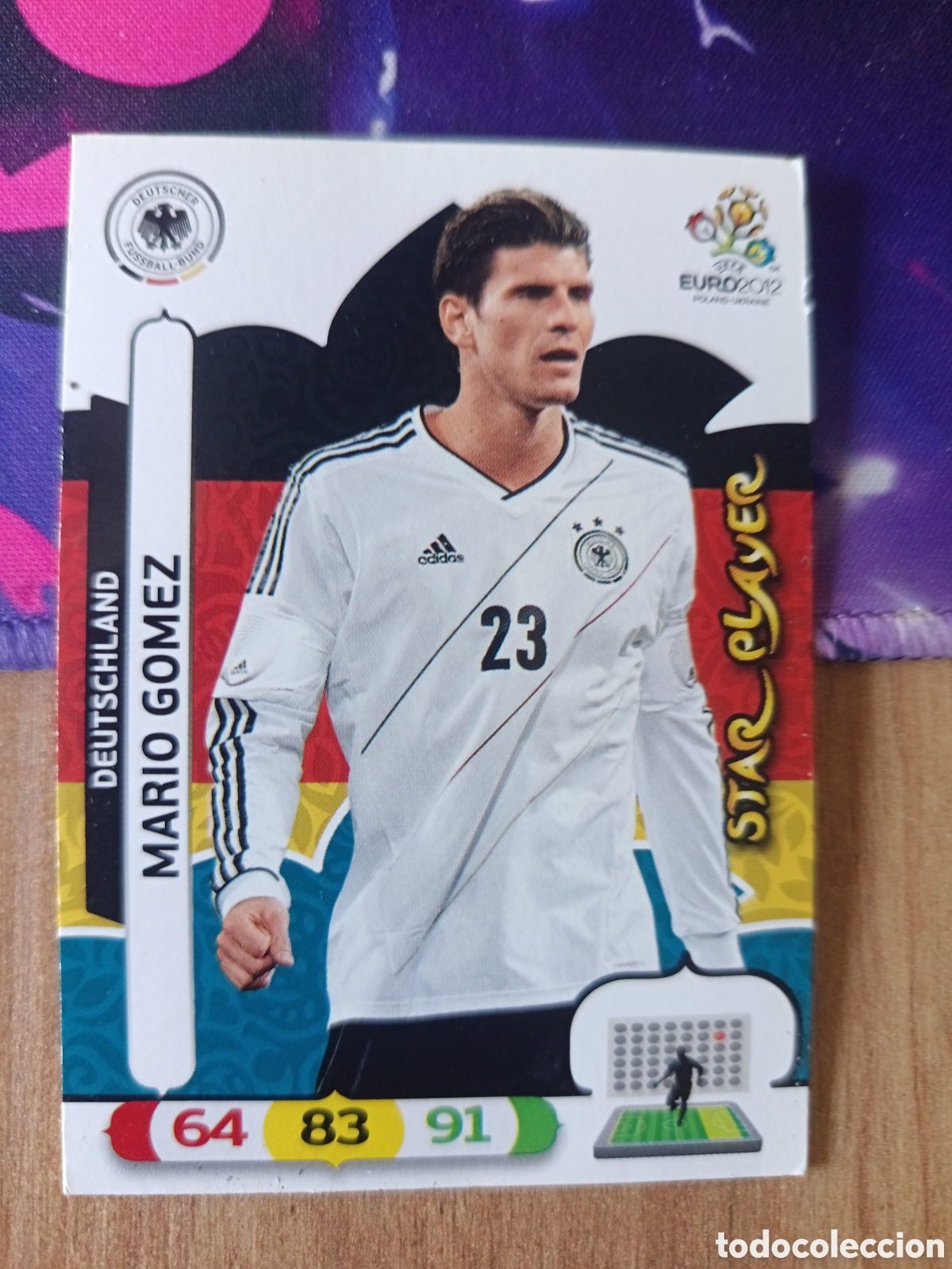 Figurine di Calcio: Mario G&oacute;mez UEFA EURO 2012 EURO2012 POLONIA UCRANIA ADRENALYN XL PANINI