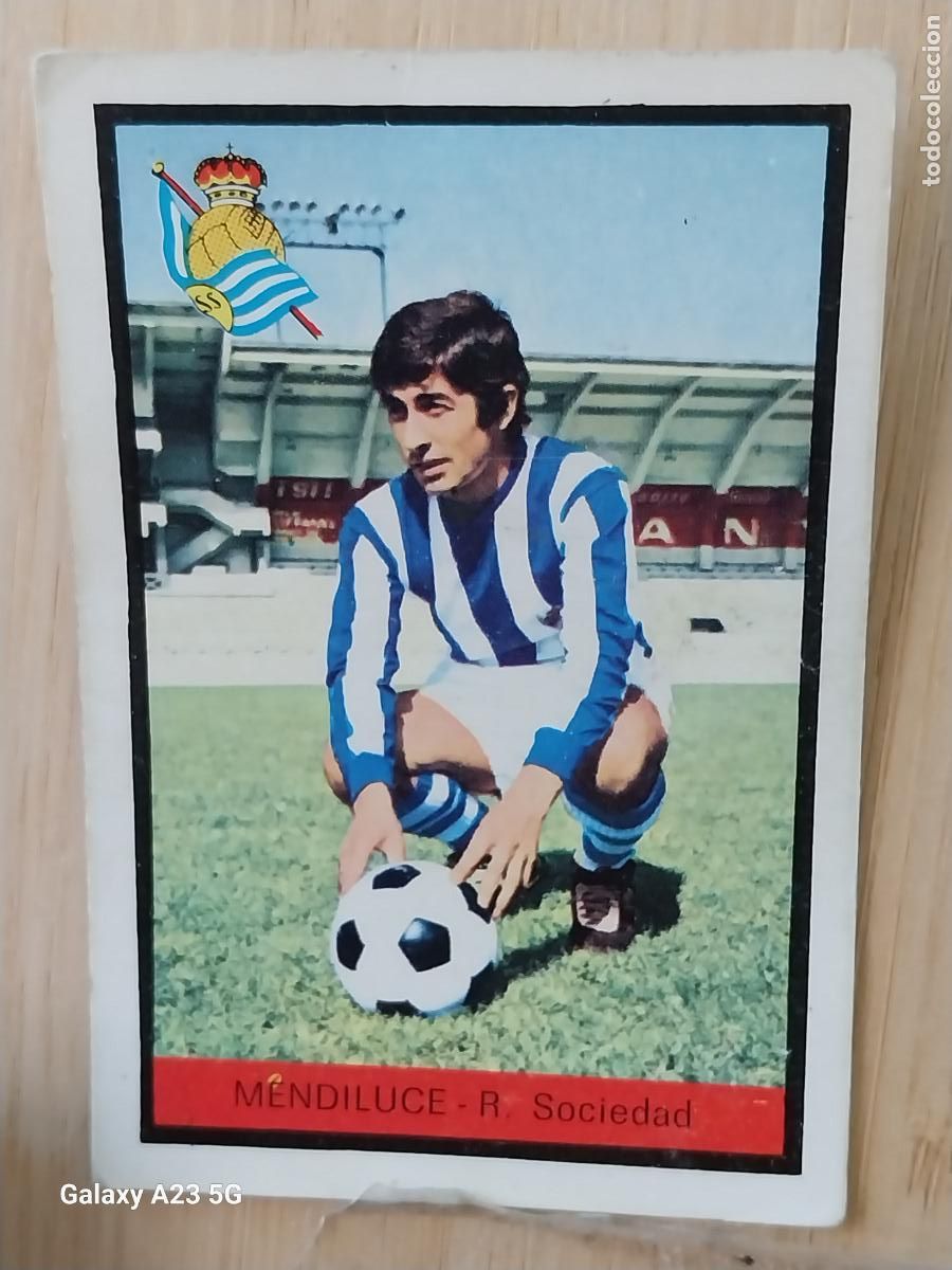 Cromos de f&uacute;tbol: MENDILUCE REAL SOCIEDAD ED FHER LIGA 1972 72 73 CROMO ORGINAL SIN PEGAR NUNCA