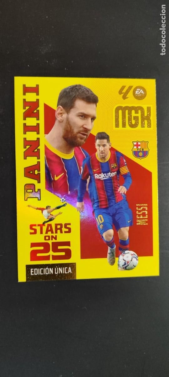 Cromos de f&uacute;tbol: MEGACARCKS 26/27 CARD STARS ON 25 EDICION LIMITADA LIONEL MESSI FC BARCELONA # 440 PANINI