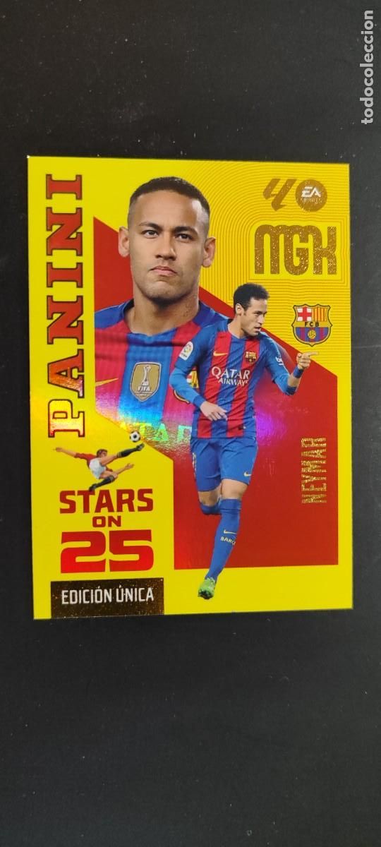Football Stickers: MEGACARCKS 26/27 CARD STARS ON 25 EDICION LIMITADA NEYMAR FC BARCELONA # 446 PANINI