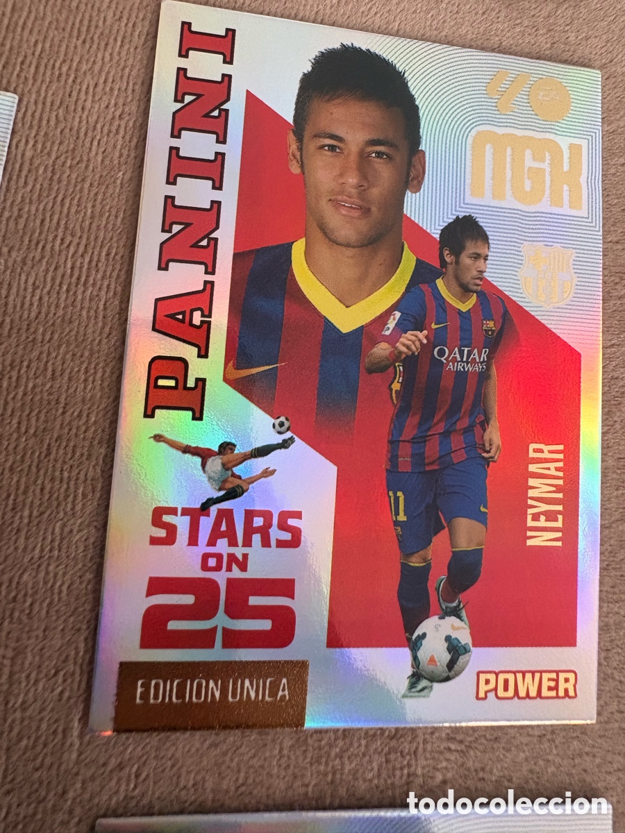 Cromos de f&uacute;tbol: P446 P 446 NEYMAR BARCELONA STARS ON 25 EDICION UNICA POWER ⚽ MEGACRACKS LIGA 2026 2027 26 27 ⚽