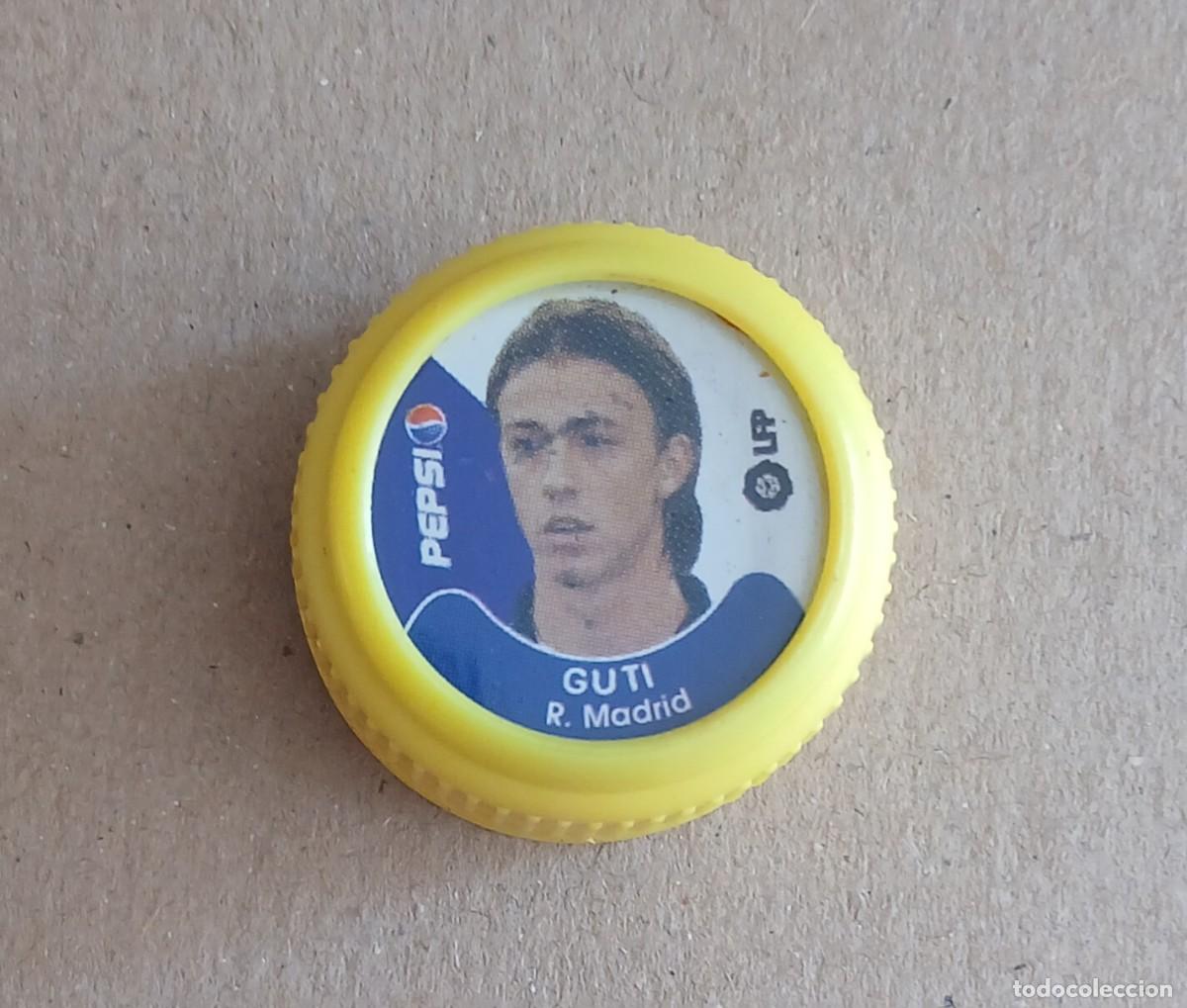 Cromos de f&uacute;tbol: TAP&Oacute;N GUTI REAL MADRID PEPSI COLA LFP 2001-2002. Buen estado.