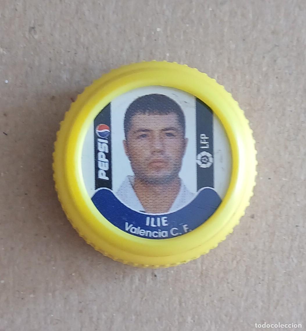 Cromos de Futebol: TAP&Oacute;N ILIE VALENCIA PEPSI COLA LFP 2001-2002. Buen estado.