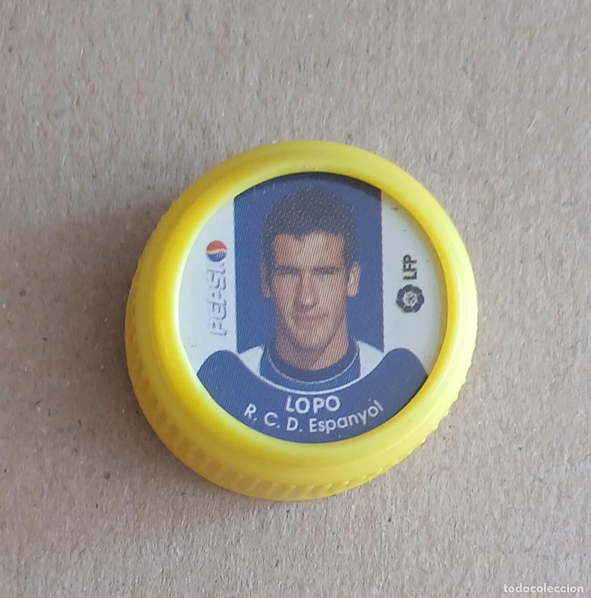 Cromos de Futebol: TAP&Oacute;N LOPO ESPANYOL PEPSI COLA LFP 2001-2002. Buen estado.