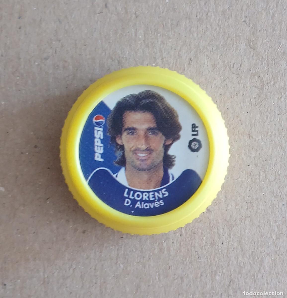 Cromos de Futebol: TAP&Oacute;N LLORENS DEPORTIVO ALAV&Eacute;S PEPSI COLA LFP 2001-2002. Buen estado.