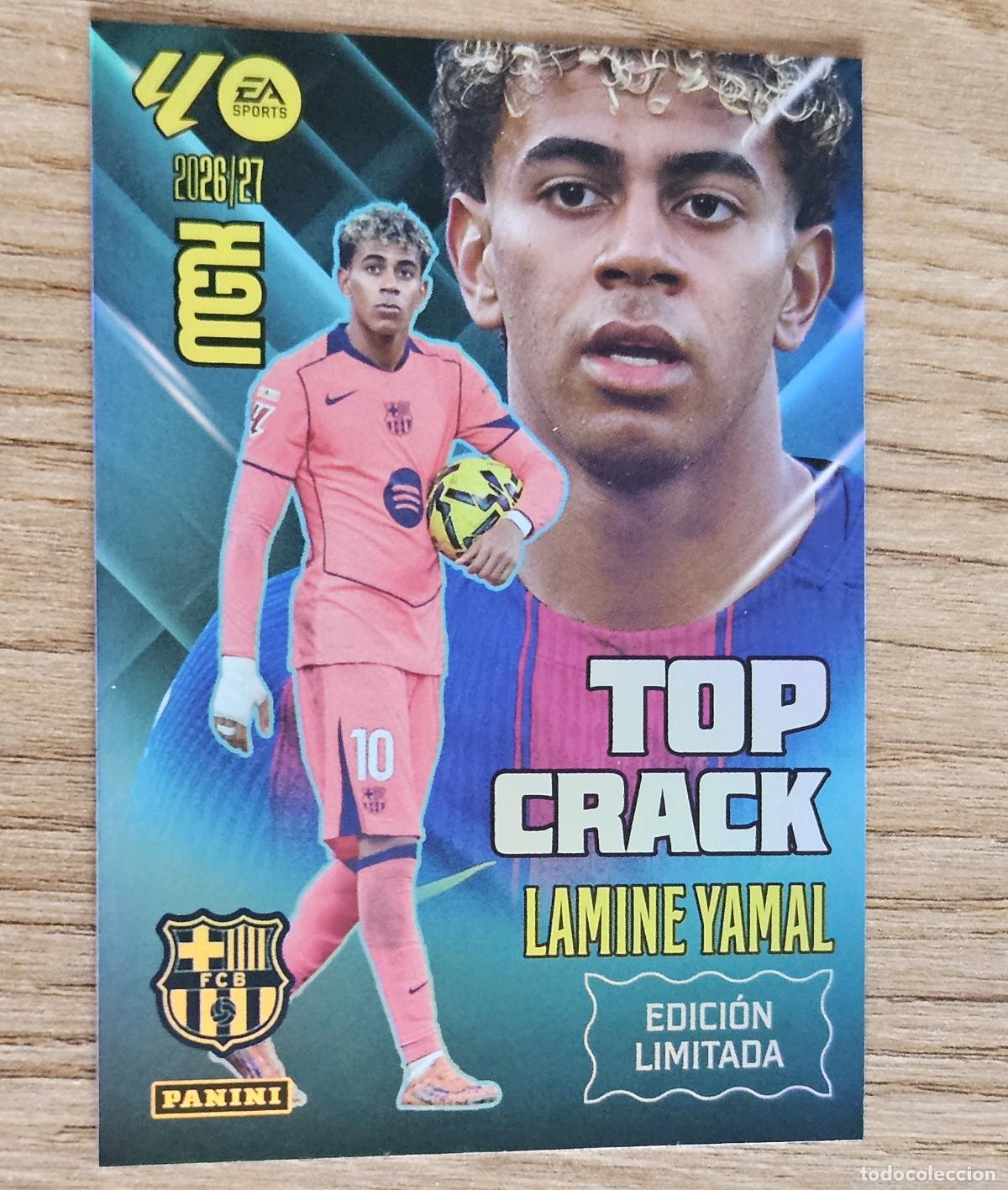 Figurine di Calcio: Lamine Yamal (Barcelona). Cromo Megacracks 2026-2027 (26-27). Top Crack. Edici&oacute;n Limitada